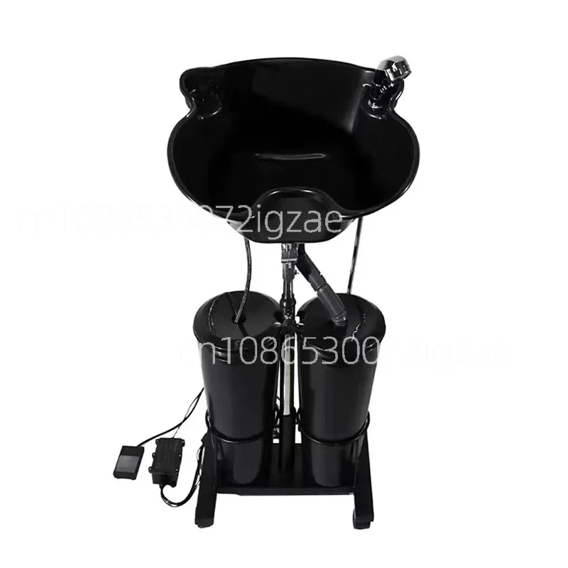 

Vertical electric shampoo basin Portable double bucket with water pump Movable punch basin