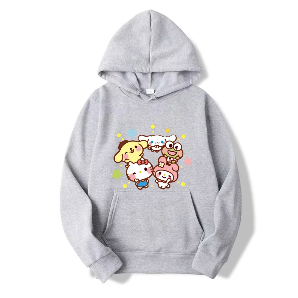 2024 New Cinnamoroll Hooded Sweater For Women Versatile Oversize Academy Style Sweater Coat Loose Comfortable And Fashionable