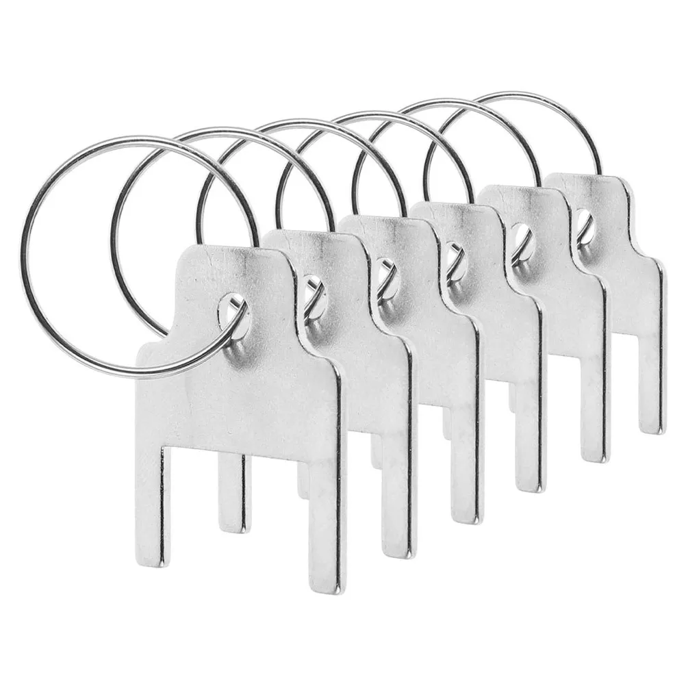 

Набор из 6 ключей для диспенсеров бумажных полотенец, нержавеющая сталь, портативный дизайн, брелоки для персонала по уборке, сменные ключи для диспенсеров салфеток