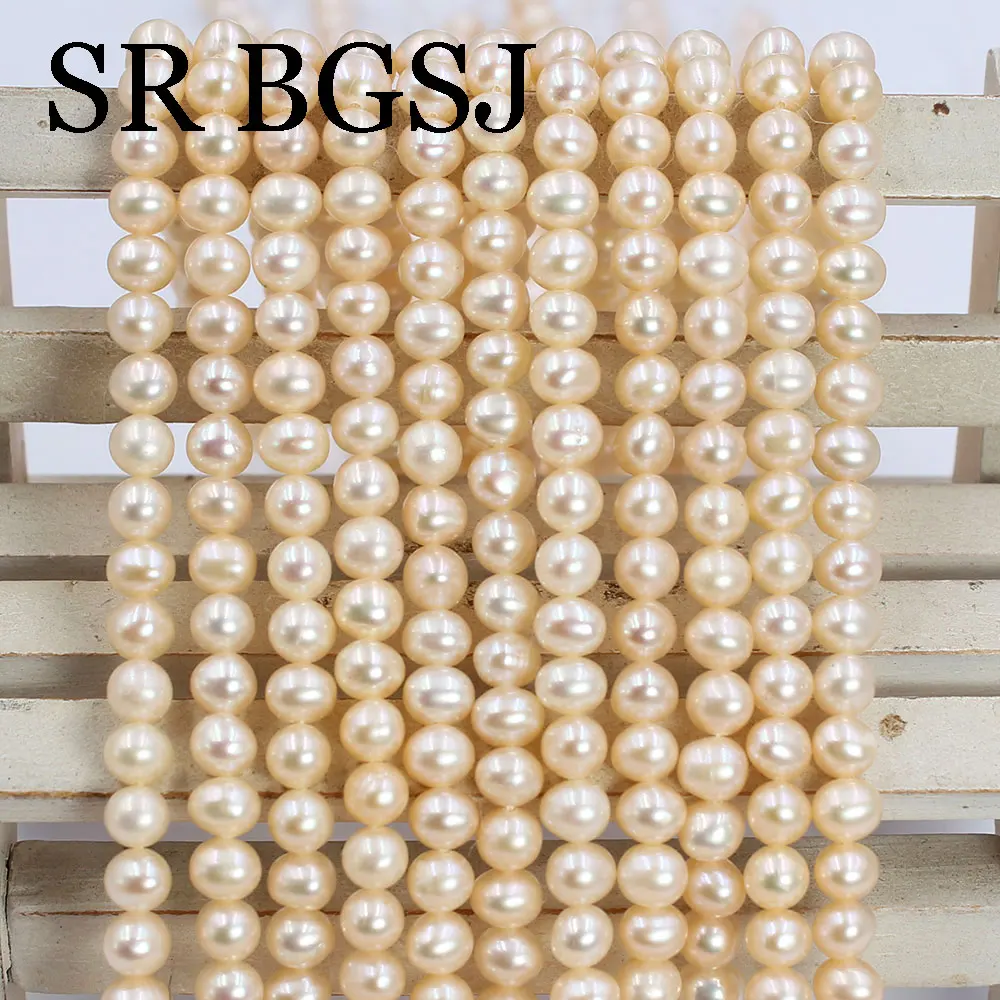 

Натуральные пресноводные жемчужины AAA, круглые, розовые, 5-6 мм, 3А, для изготовления ювелирных изделий, нить 15 дюймов