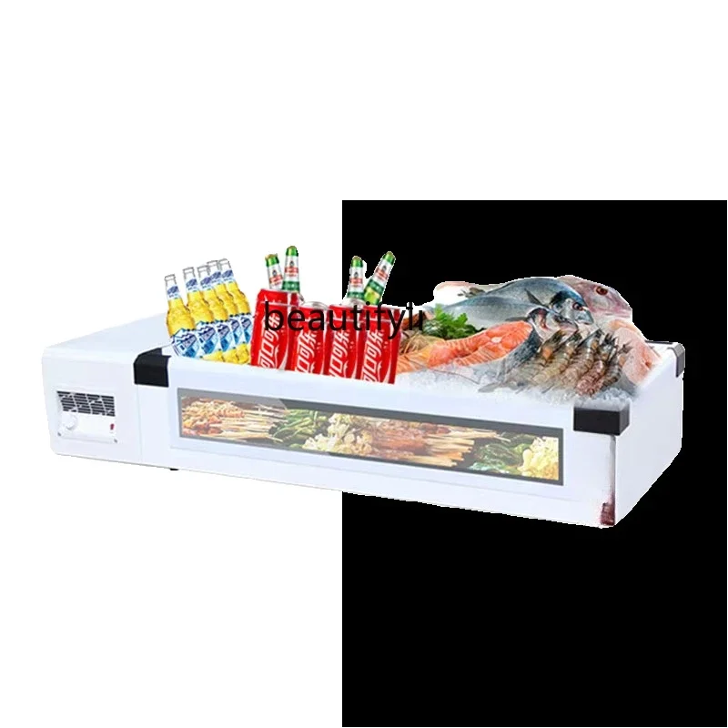 Armário de exibição refrigerado A61, barraca de triciclo, freezer, espeto frito de lanche, freezer removível de mesa, manutenção comercial fresca