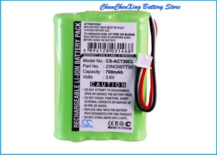 

Cameron Sino 700mA Battery for Tiptel 500 DECT,For KIRK DECT 4040,T-PLUS2,For Auerswald Comfort DECT 800,For Agfeo DECT 30 C45