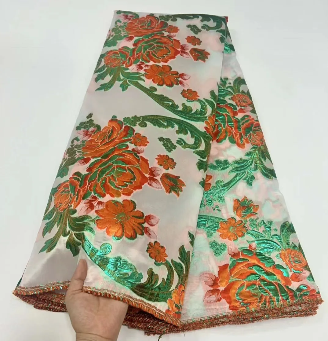 

Latest French Brocade Lace Fabric High Quality African Lace Fabric Embroidery Jacquard Tissue For Wedding Sewing TS1692