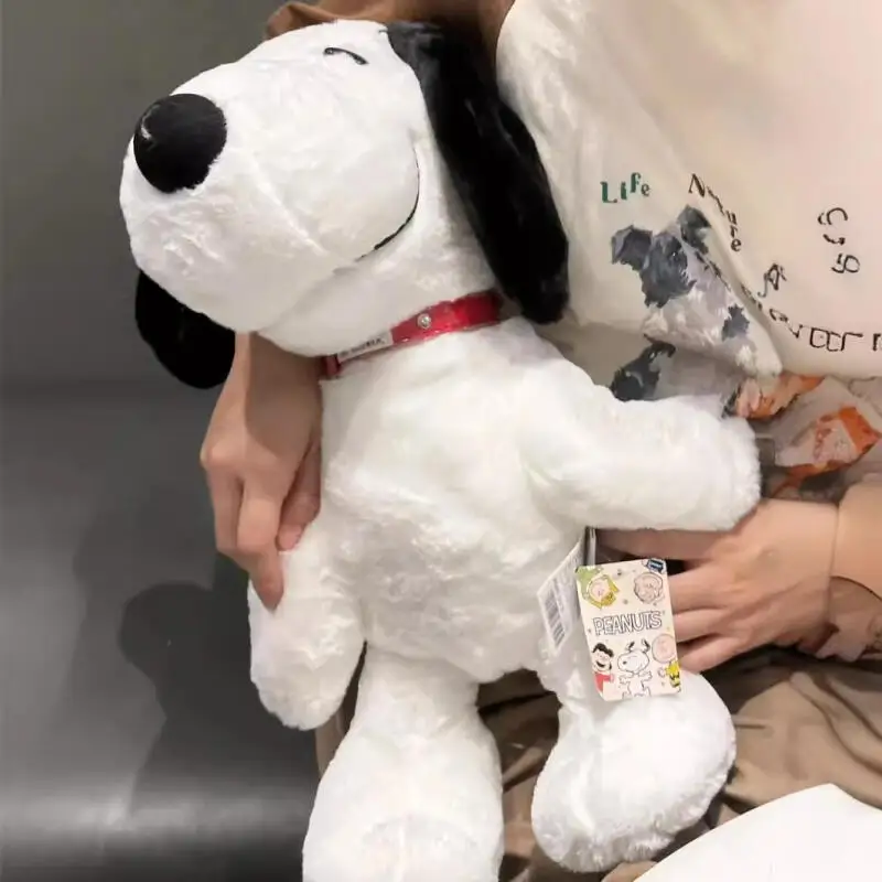 Miniso snoopy boneca de pelúcia kawaii dos desenhos animados sentado travesseiro brinquedo bonito boneca de pelúcia sofá decoração presente das crianças