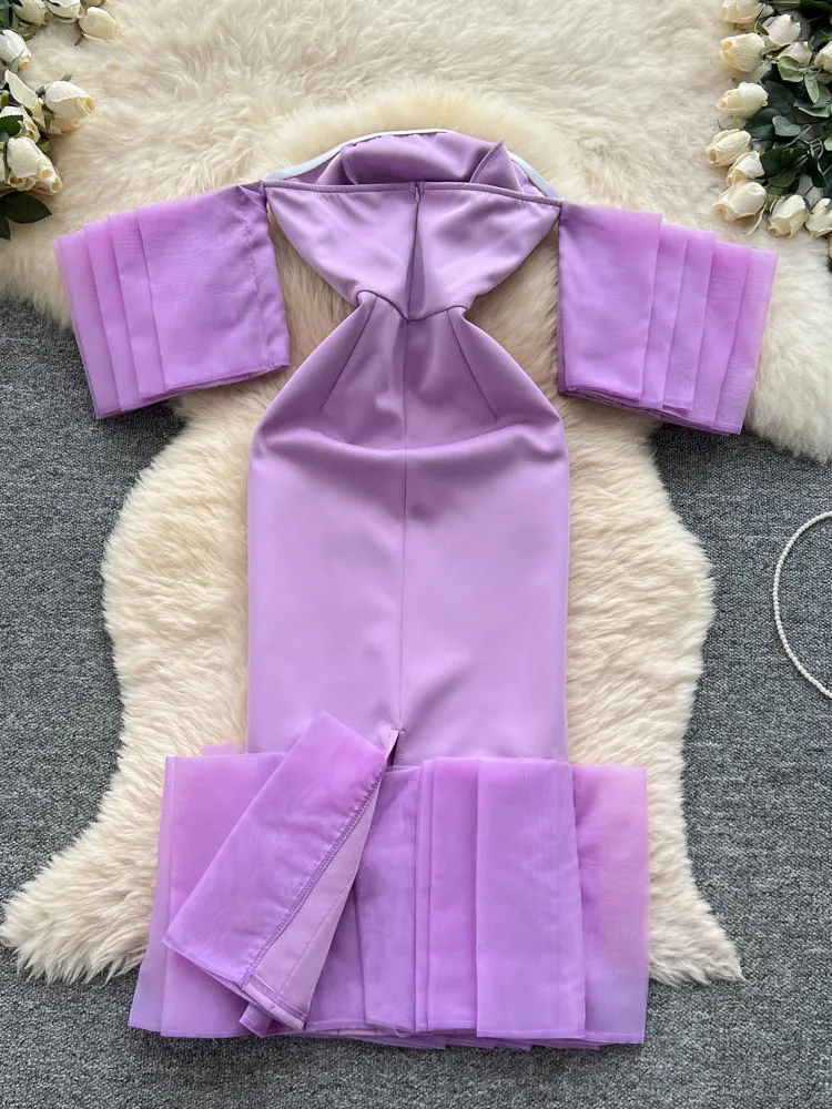 تنورة صيفية Me Splice للتخسيس طويلة Dr للسيدات لوصيفة العروس بخصر عالٍ على شكل حرف a Sle النسخة الكورية من الرياح والمطر #4