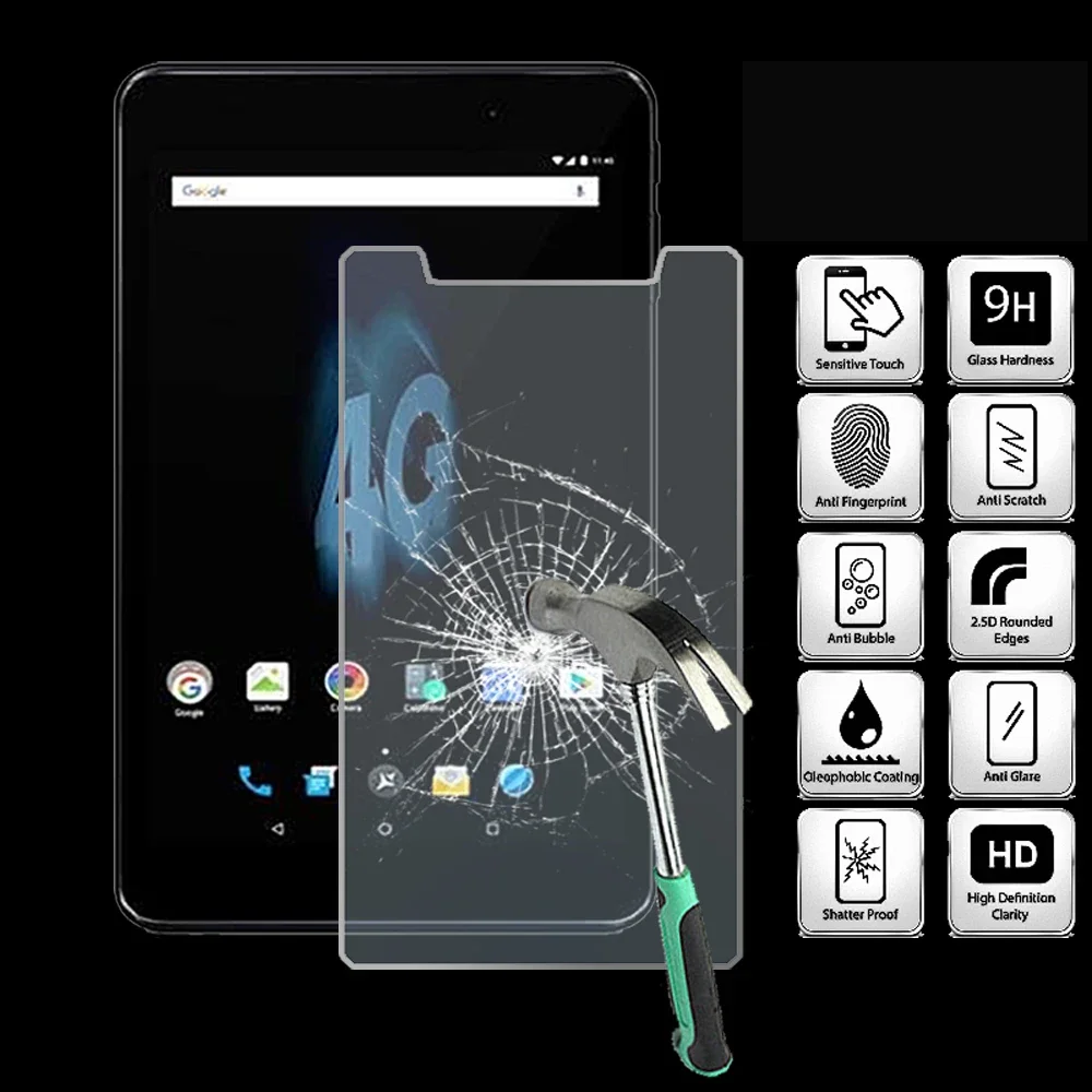 

For Allview Viva H802 LTE Tablet Tempered Glass Screen Protector Cover Explosion-Proof Anti-Scratch Screen Film