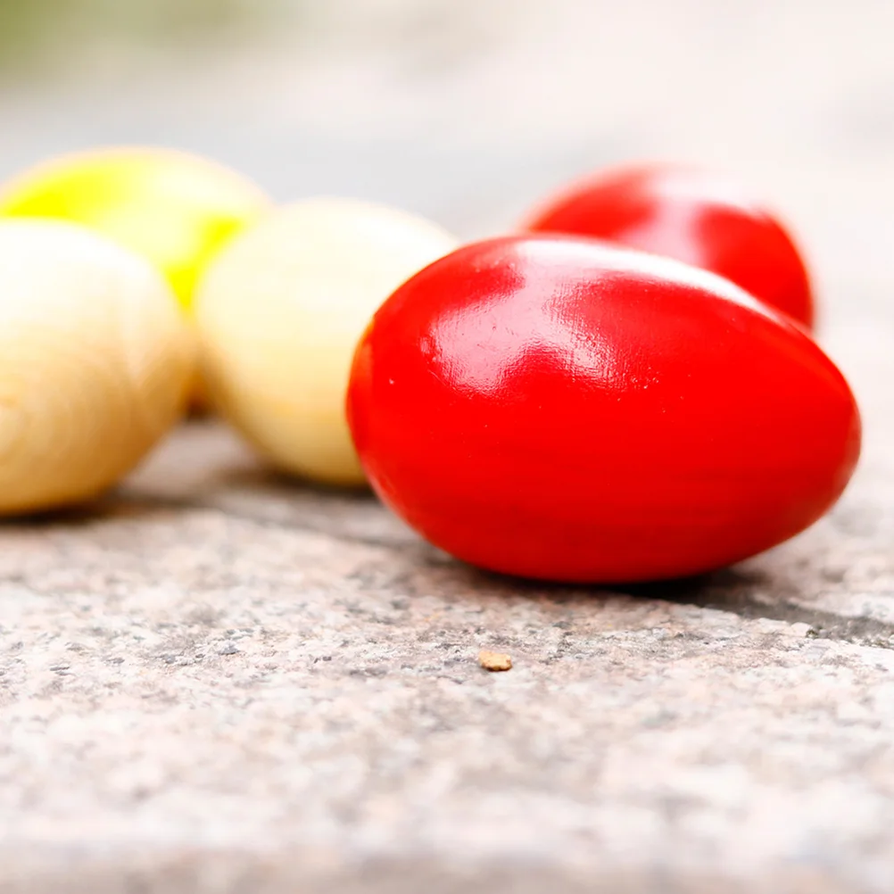 

5pcs Wooden Egg Shakers Musical Percussion Instruments Educational Maracas Safe Smooth Lightweight