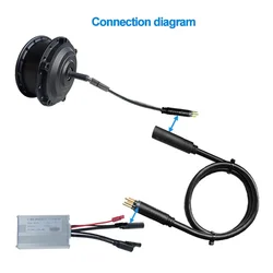 9Pin E-bike Wheel Hub Motor Cable Hot Sale 60cm E-bike Motor Extension Cable Waterproof Female To Male Wire For E-Bike Accessory