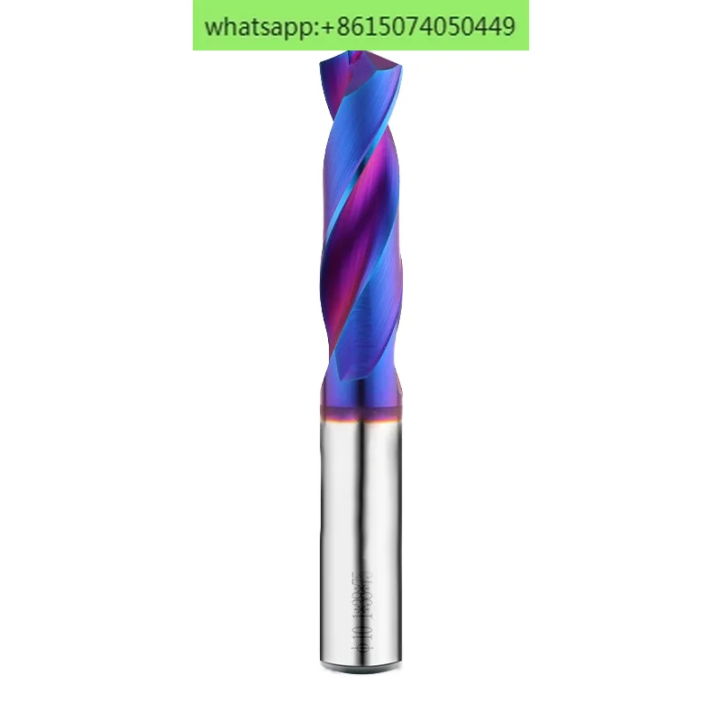 

55 degree monolithic alloy straight shank twist drill bit nano coating machining center drilling machine super hard