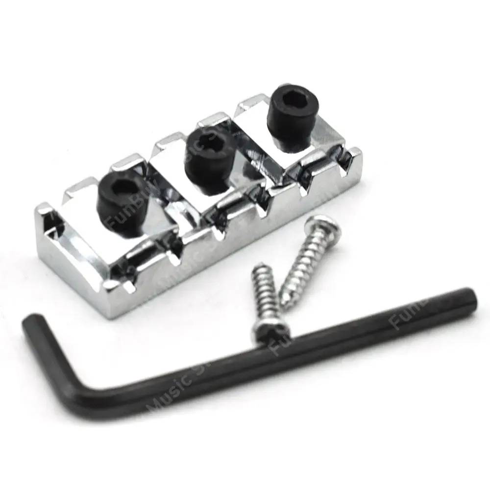 42MM 43mm Guitar Tremolo Bridge Locking Nut Electric Guitar Locking String Bridge Nut Black Gold Chrome