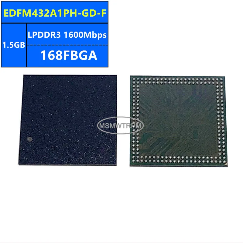 EDFM432A1PH-GD-F H9CKNNNAETMPLR-NTH K4E2E304EE-AGCE EDFM432A1PD-GD-F LPDDR3 1.5GB 1600Mbps 168FBGA 12Gb メモリチップIC 集積回路