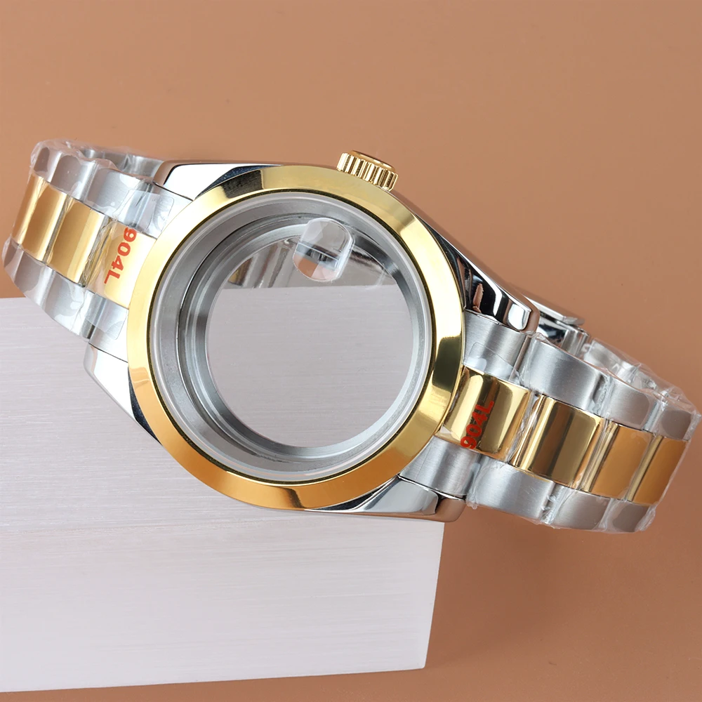 

For Oyster Watch band DATEJUST Case 36mm/39mm Watch Case Fit NH35 NH36 Movement Sapphire Glass Flat Edge Case Watch Accessories
