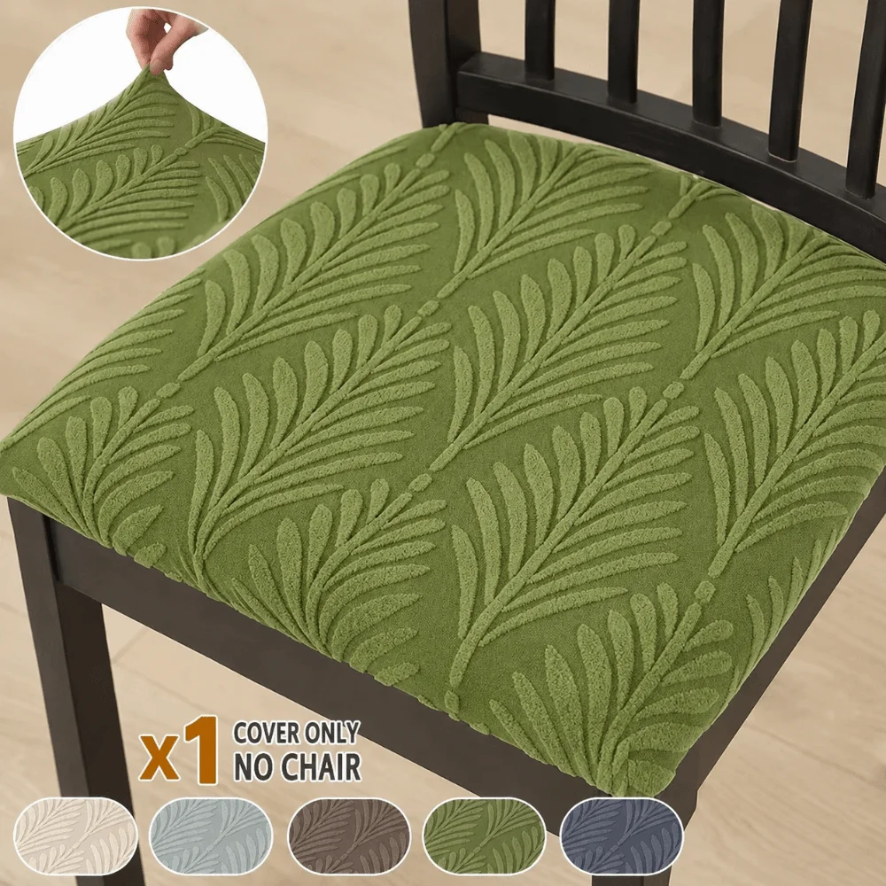Jacquard Chair Seat Cover Nordic Style Anti-dirty Dining Chair Slipcover Removable Home Seat Cover For Hotel Kitchen Party