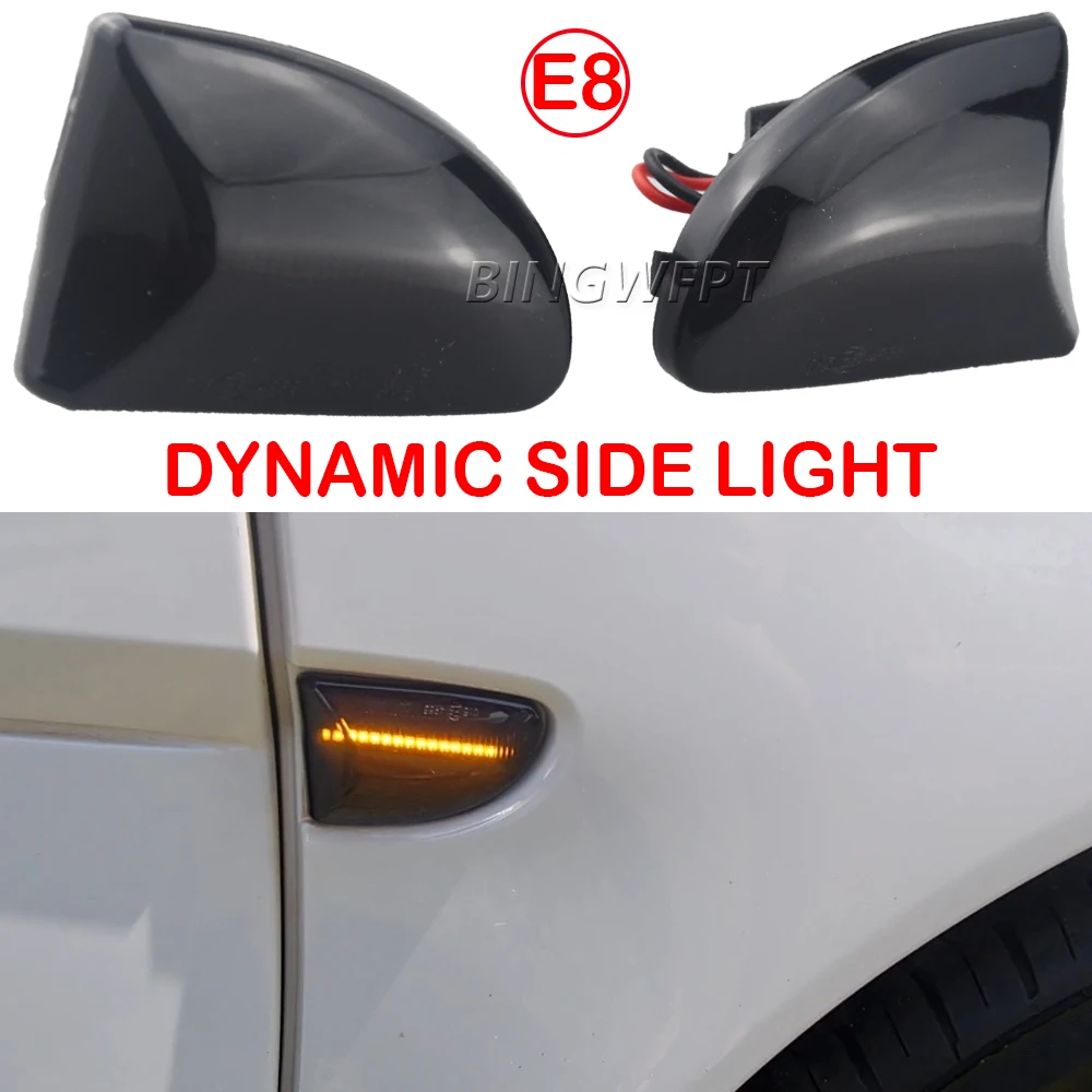 For Mercedes-Benz Smart Fortwo W451 Coupe Cabrio LED Dynamic Turn Signal Side Marker Light Sequential Blinker
