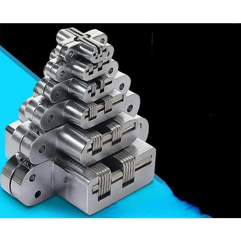 1pc 1PC Stainless Steel Hidden Hinges 180° Invisible Folding Window Door Hinge With Screws Furniture Hardware Accessories