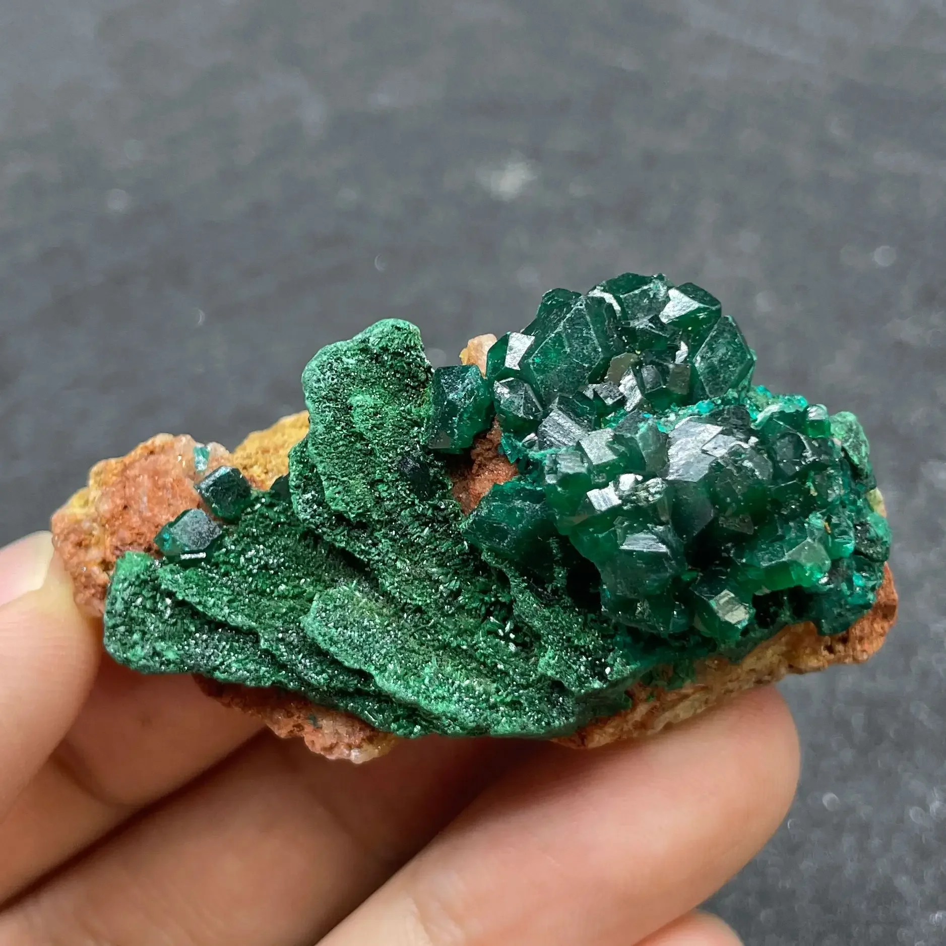 Natural Congo Green Dioptase With Malachite Mineral Specimen Crystals Quartz Healing Stone Teaching Collection Home Decor Gift