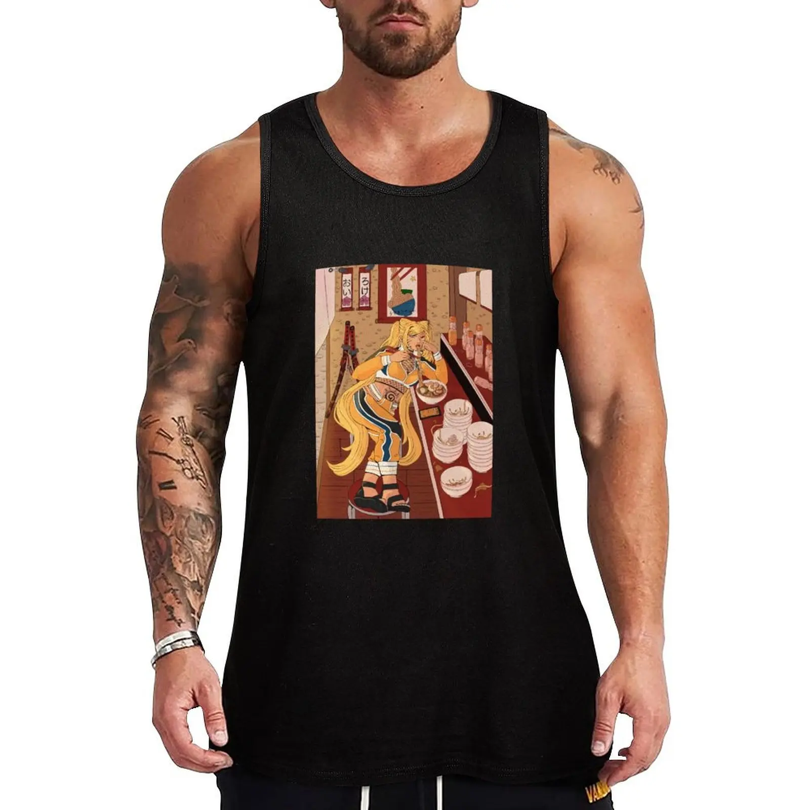 

Sexy ninja ramen break Tank Top Man summer clothes bodybuilding t-shirt T-shirt for fitness