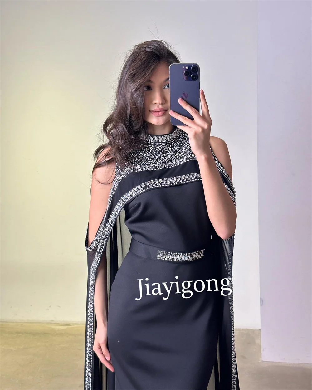 Customized Fashion Sequined Straight Jewel Midi Dresses Bespoke Occasion Dresses Exquisite Chinese Style