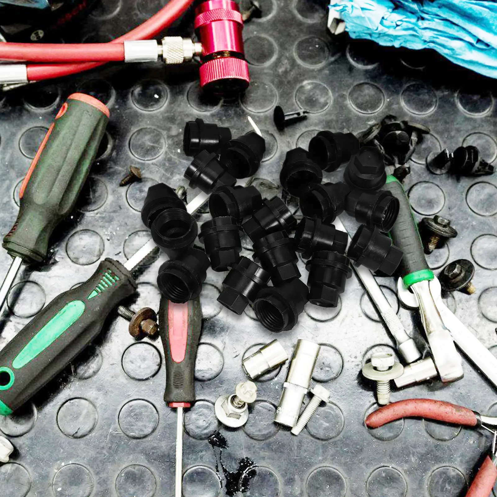 

20Pcs Car Wheel Lug Nut Covers Plastic Protective Caps Stylish Automotive Tire Bolt Caps for Truck Trailer Accessories