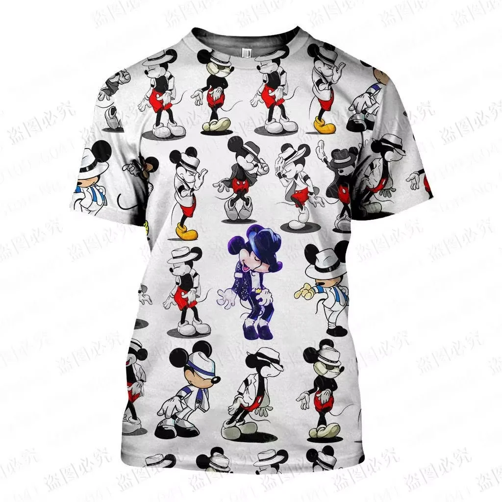 Mickey Mouse Jackson Customize any picture 3D print Disney t shirt  men women Casual Streetwear Tops