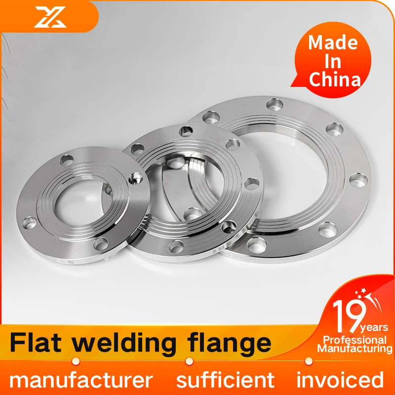 304 stainless steel flat welded flange PN10 national standard butt welding flange welded flange non-standard customized dn50 80