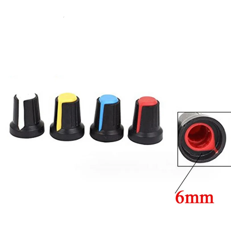 10 pz/lotto WH148 AG2 Tappo Interruttore con Manopola di Plastica per Potenziometri e Amplificatori-dimensioni 15X17mm 6mm Apertura