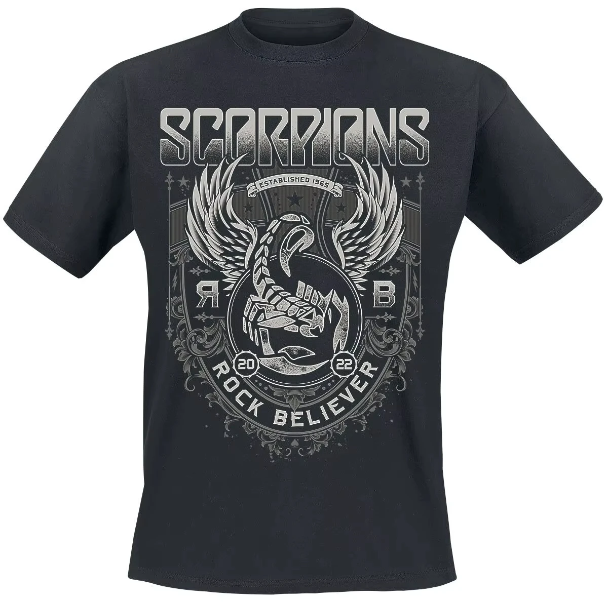 Triangle Logo Scorpions Rock Band T-Shirt Cotton Graphic Tee Men Women Summer Streetwear