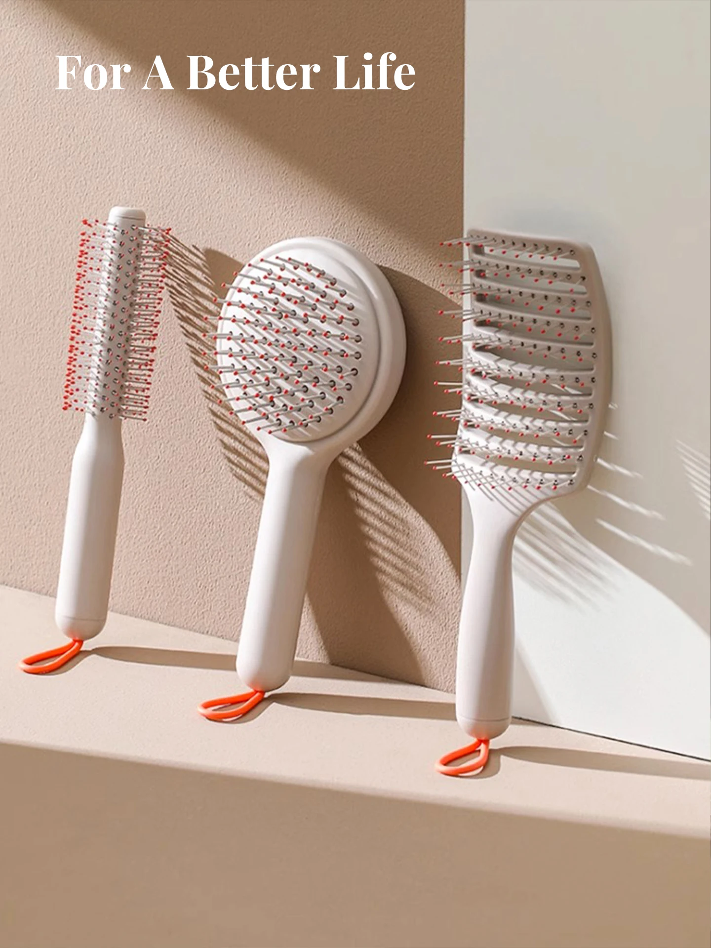 

Anti-static Air Cuion Comb for Long Hair Massaging Curling Hair Bru Nylon Tooth Home Use round Handle Combs Reusable