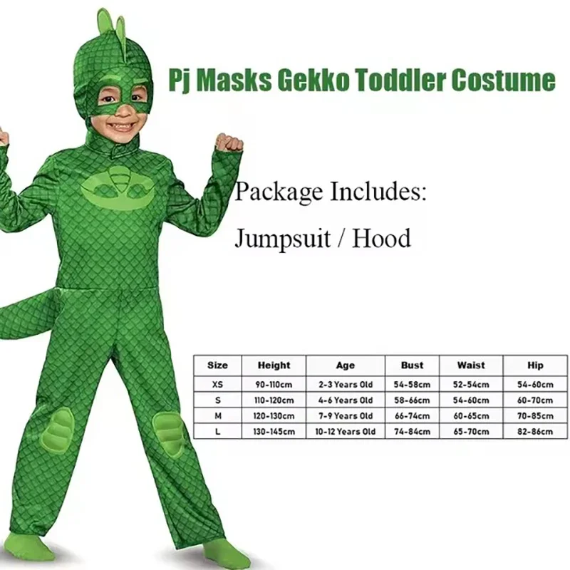 男の子と女の子のためのヤモリのコスプレ衣装,ハロウィーンのジャンプスーツ,女の子のための凝った服,スーパーフクロウのヒーローのチュタ,動物の猫