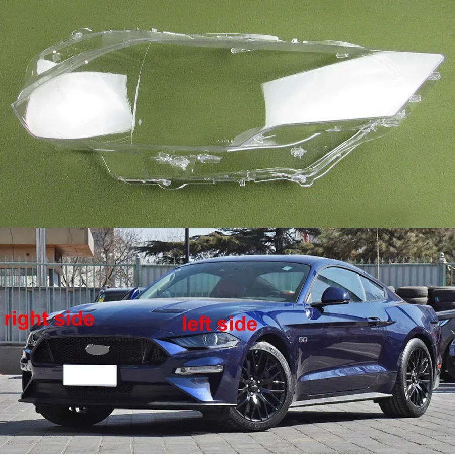 

For Ford Mustang 2018 2019 2020 Car Accessories Headlamps Transparent Lampshades Lamp Shell Headlights Lens Cover Plexiglass