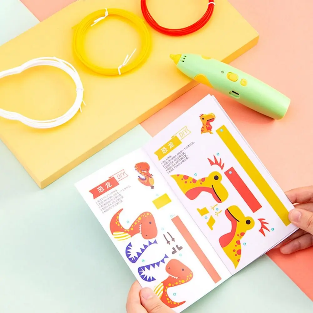 Creative DIY 3D Printing Pen Low Print Temperature ABS 3D Pens With 6M 1.75mm PCL Filaments USB Cable Drawing Pen Children
