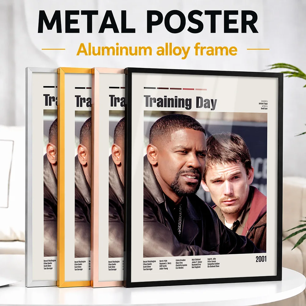 Training Day Movie Framed Metal Print Customized Screen Tribute Wall Art Perfect Within Entertainment Lounge As Story Lovers
