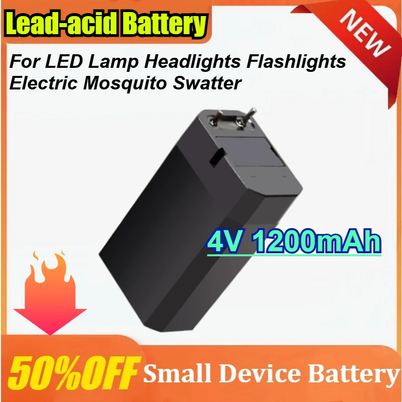 

4V Lead Acid Battery 1200mAh Rechargeable Storage batteries LED Lamp Headlights Flashlights Electric Mosquito Swatter small fans