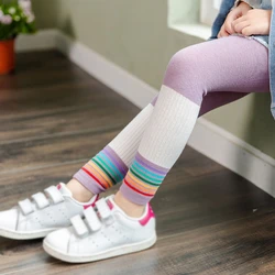 Kids Girls Winter Warm Stockings Princess Girls Children Colorful Elastic Tights Socks Spring Autumn Leg Warmmers Socks for 1-7Y