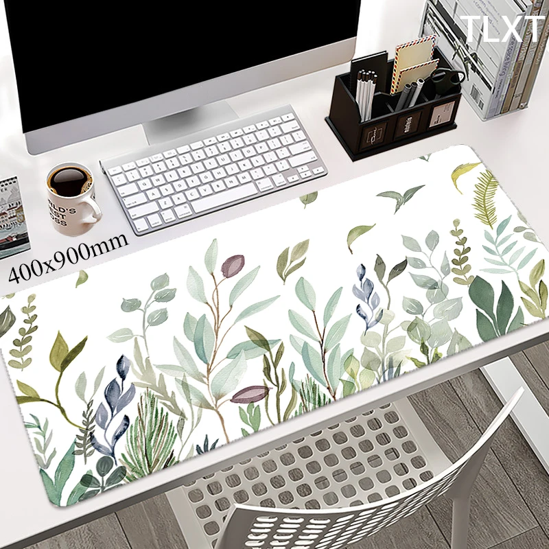 Green Plants Desk Mat Non-slip Office Mousepads Computer Mouse Pad Keyboard Desk Pads Large Mousepad Mouse Mats 1000x500mm