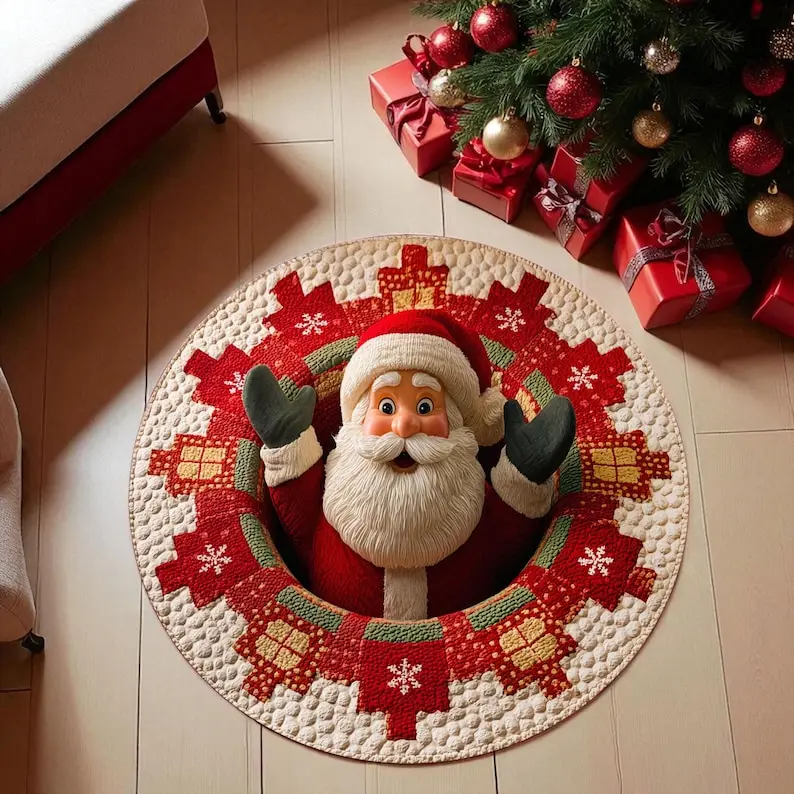 Christmas Santa Claus Round Do - Outdoor Camping Decor Ideas recension och pris