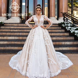 Michelle Royce Exquisite Wedding Dresses For Woman 2024 High-end Beading Appliques Chic Classy Wedding Gown Vestidos De Novia