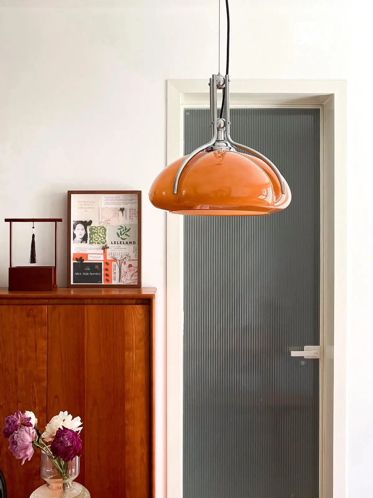 Imagem -05 - Vintage Pumpkin Pendant Light Lustre Led Bauhaus para Quarto Cozinha Sala de Estar Lâmpada Pingente de Cogumelo Nórdico