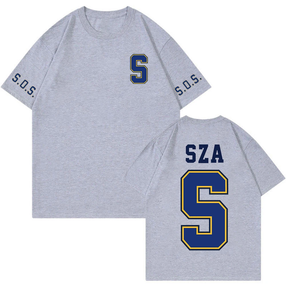 SZA Merch SOS Blind ألبوم جديد تي شيرت للرجال والنساء ، أزياء لكل من الرجال والنساء ، ياقة دائرية ، تي شيرت بأكمام قصيرة ، ملابس هيب هوب ، جولة حول العالم