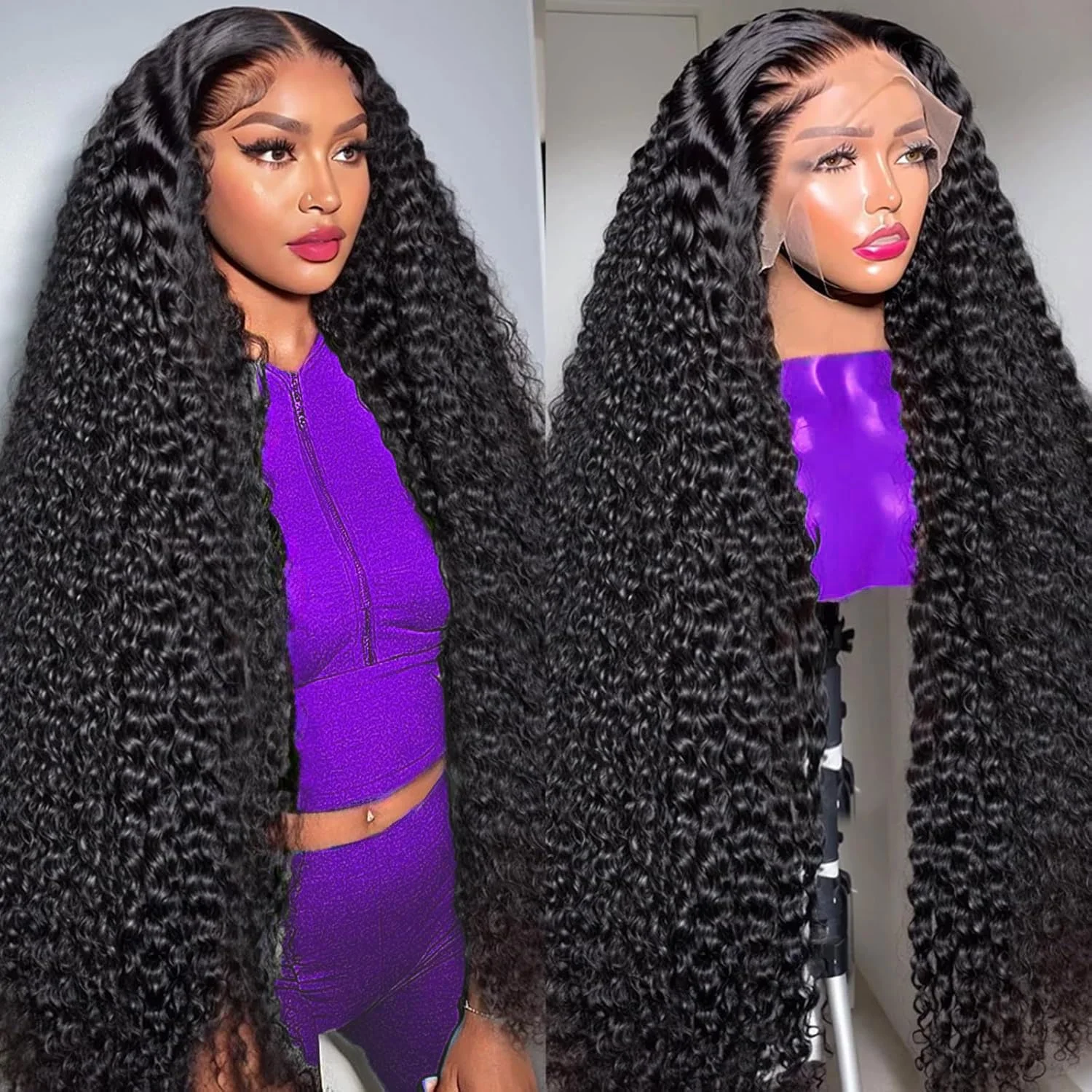 

200% Плотность 13x6 Hd Прозрачный Свободный Глубокий Волнистый Парик Фронта Шнурка Бразильский 40 42 Дюйма 13x4 Вьющиеся Парики Фронта Шнурка Для Женщин