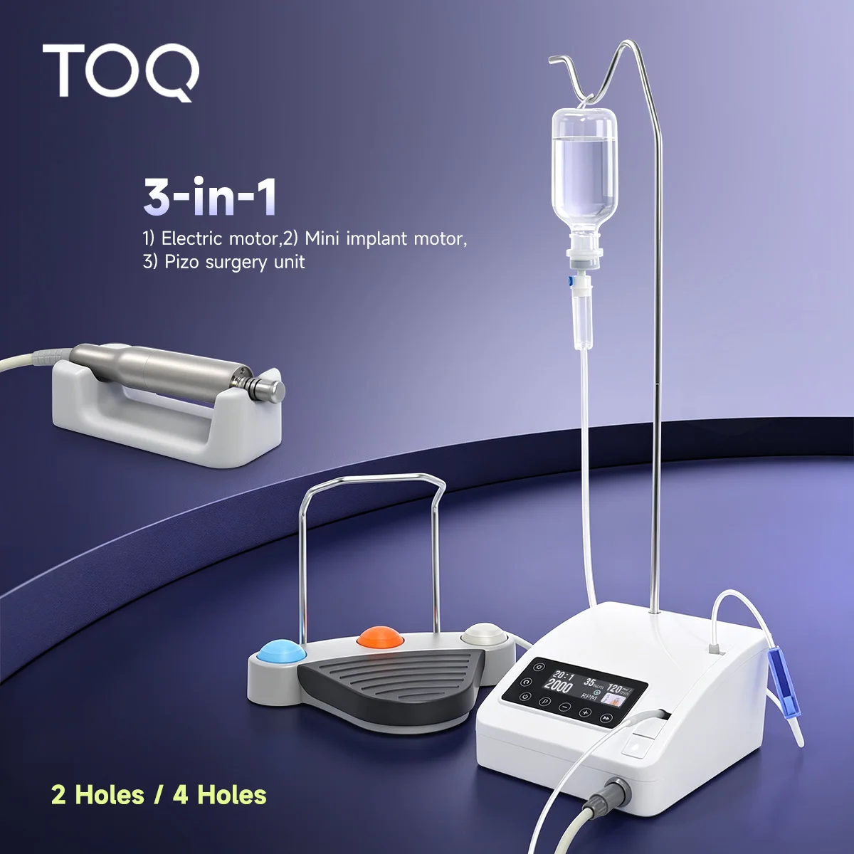 Dental LED Fiber Optic Handpiece Set 1:5 Red Ring/4:1/1:1 Contra-Angle 1:1 Straight Nose Fit to All E Type Electric Motor