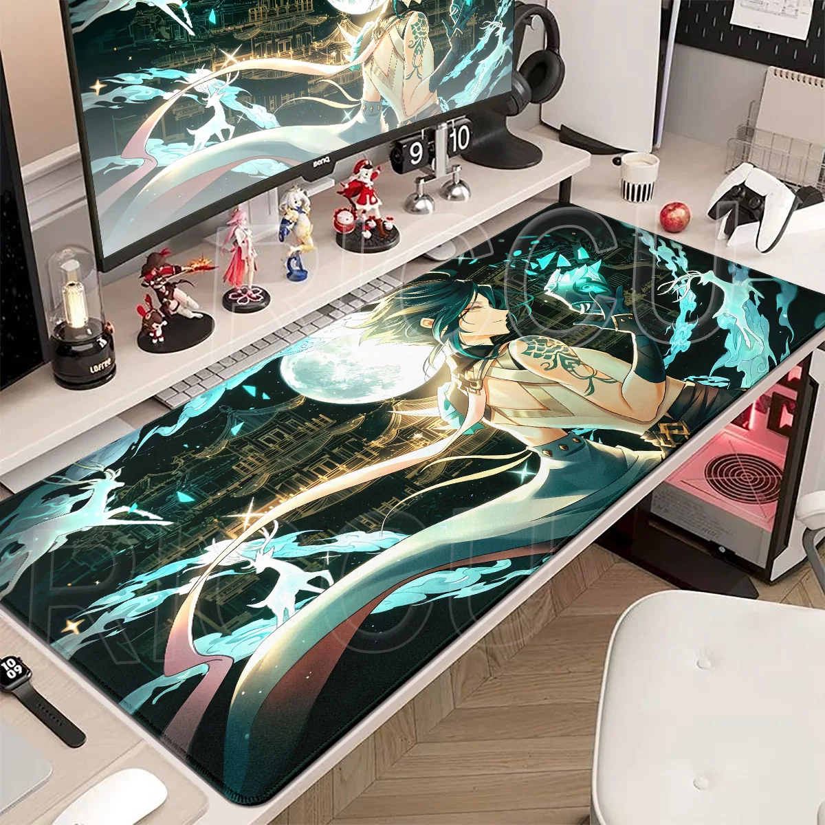 Genshin Impact Xiao Mouse pad Anime Large size desk mat Desktop keyboard desk mat gaming mouse pad Computer accessories Mousepad