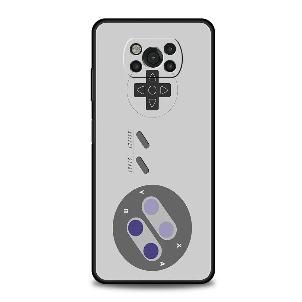 Phone Case For Xiaomi Poco X6 X5 X4 Pro 5G X3 NFC F5 F4 M5 M4 M3 F3 GT C51 C50 C55 Black Cover Video Game Boy Vintage GamePad