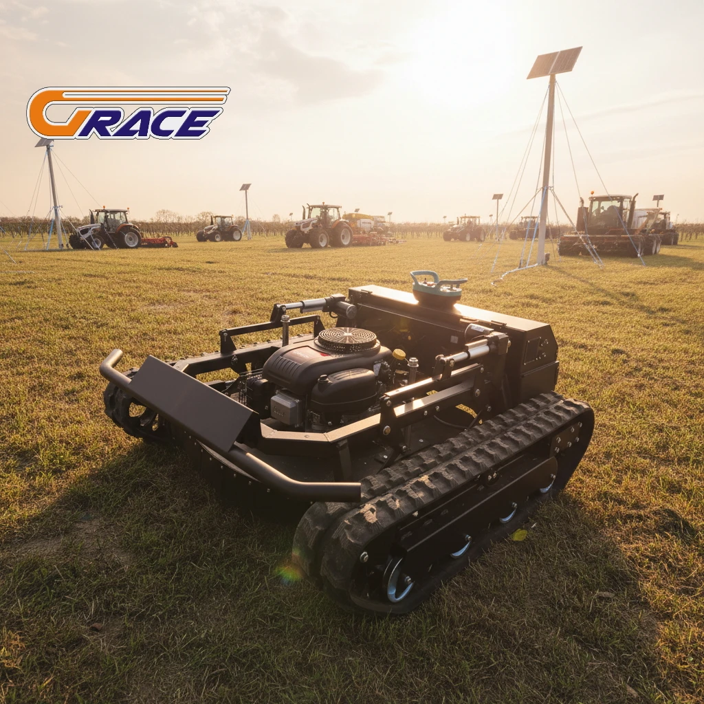 

Crawler Self-propelled Grass Cutter Electric Remote Control for Farm Orchard