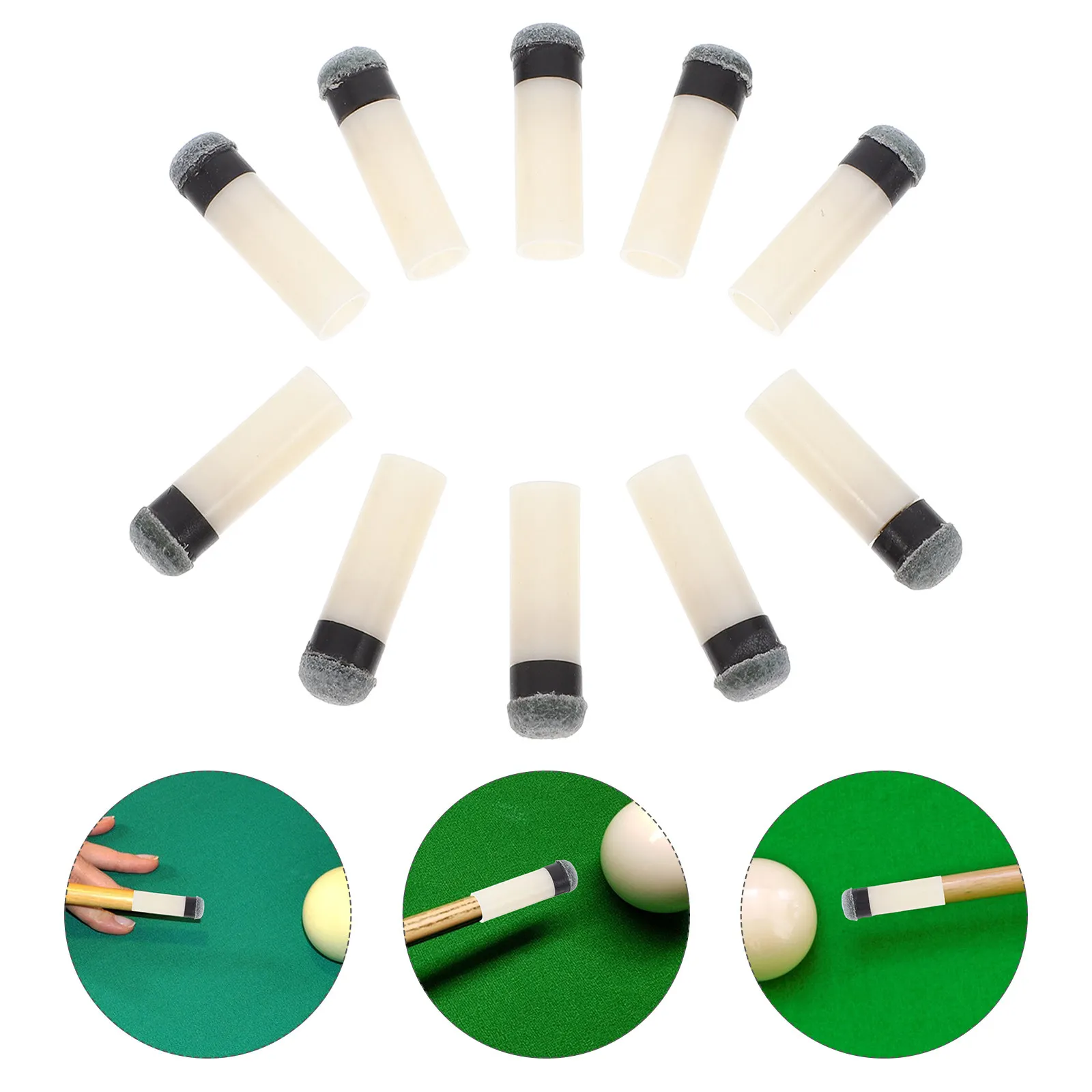 

10 шт. сменных наконечников для бильярдных киев с винтовым креплением: прочные, гибкие, улучшенное управление, аксессуар для бильярда