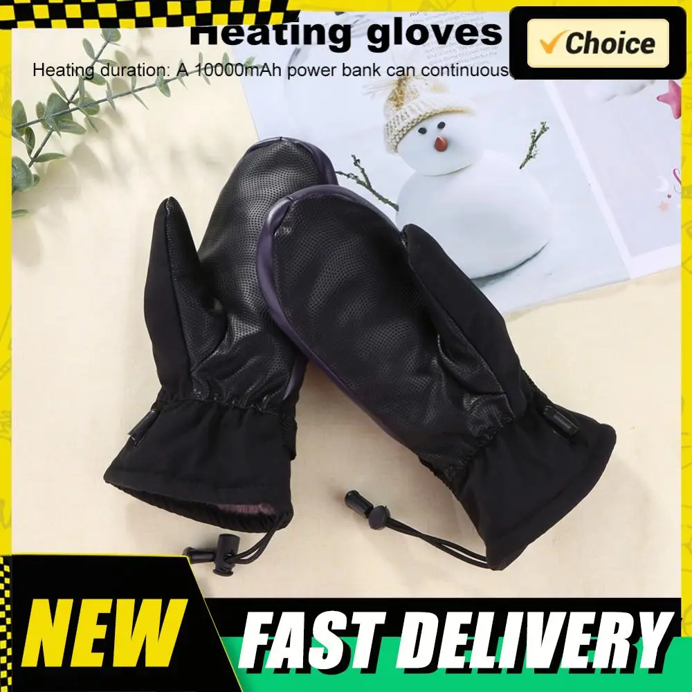 

USB Charging Electric Heated Gloves Motorcycle Winter Moto Heated Gloves Warm Waterproof Rechargeable Heating Snowmobile Gloves