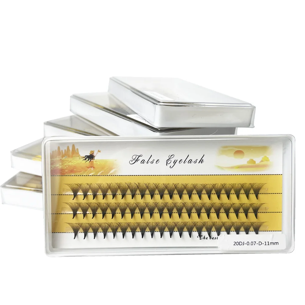 20D Cluster Eyelashes Natural Eyelash Extension 1 box/60 bundles Russian Individual Eyelash bunches Makeup Mink Lashes wholesale