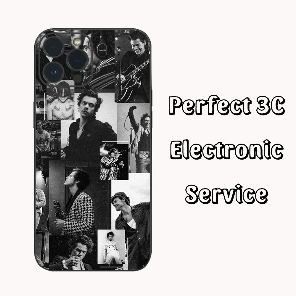 Singer h-harrys s-styles funda de teléfono para iPhone 16, 15, 14, 13, 12 Mini, 11 Pro, XS, Max, X, XR, SE5, 6, 7, 8 Plus, funda de silicona suave