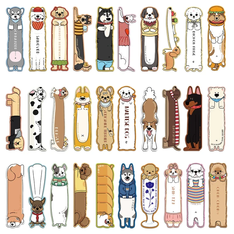 30PCS Reading Dog Theme Bookmarks Cute Reading Pages Book Tags Student Creative Gifts Decoration Page Tags Cards Lovely view 2