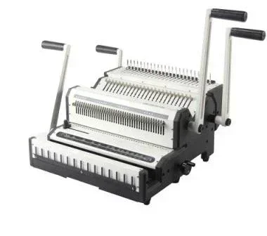 2-in-1 desktop manual double line binding machine with combined functions